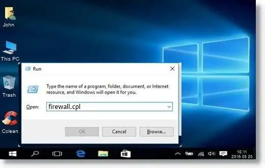 Es startet Windows Firewall